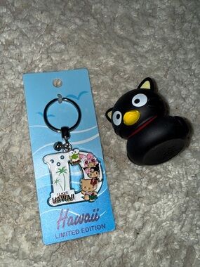 Sanrio Black and Yellow Pochacco Character Bag Charm